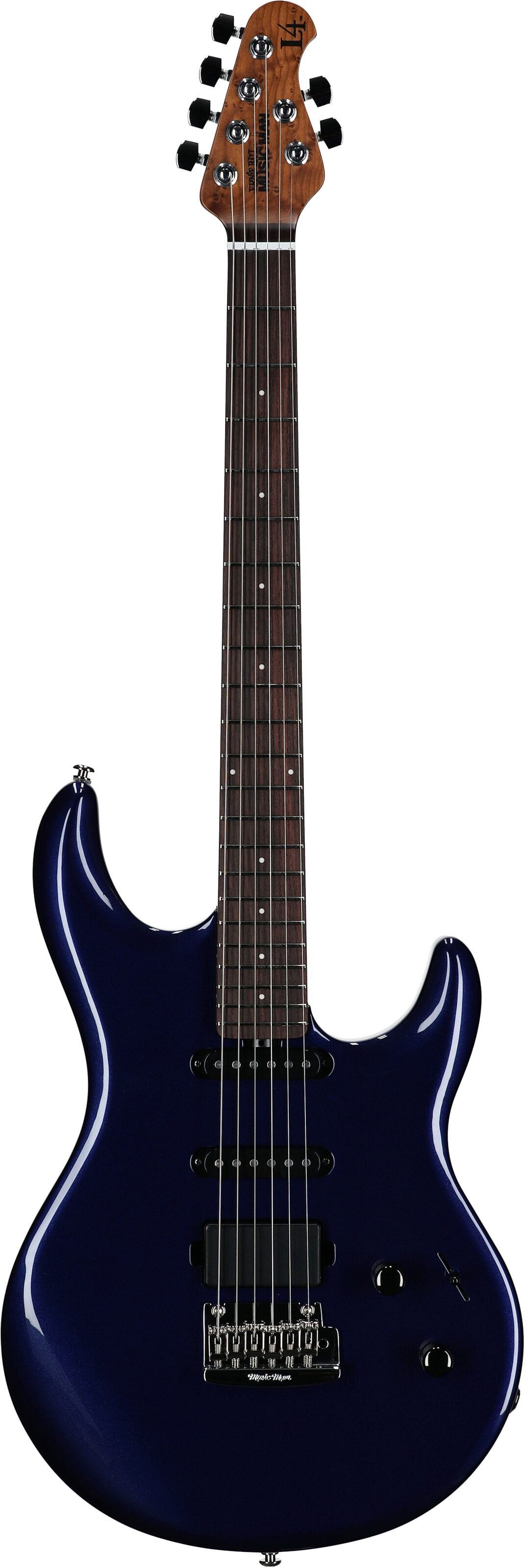Ernie Ball Music Man Luke 4 HSS Electric Guitar, Butane Blue, Open Box (Very Good), Full Straight Front