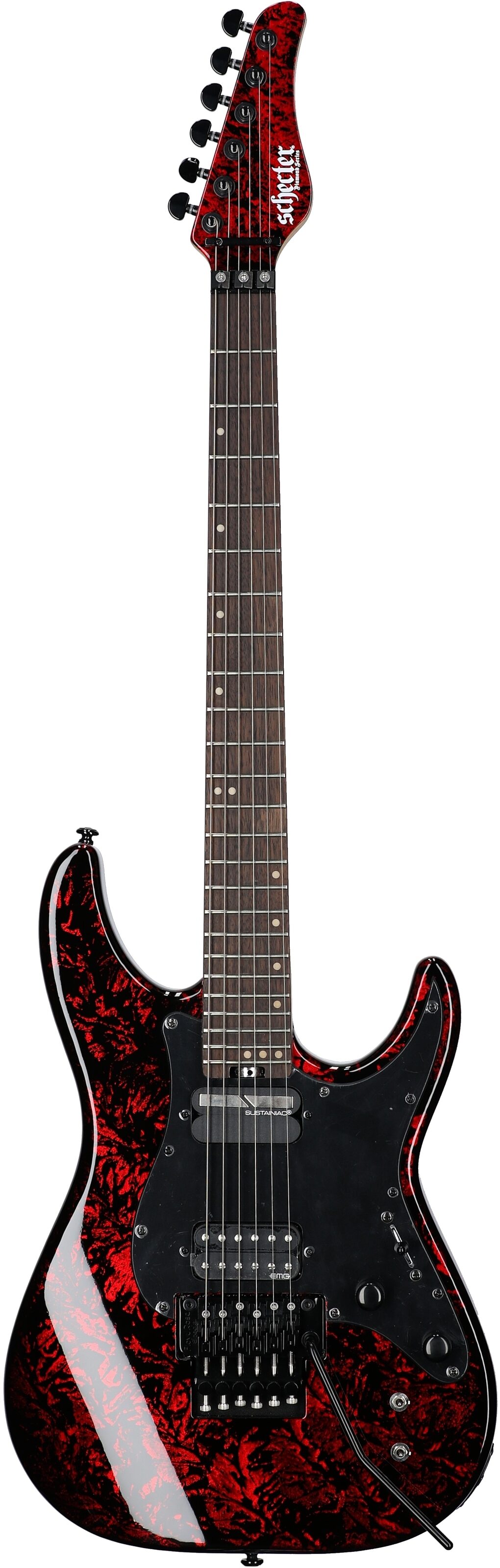 Schecter Sun Valley Super Shredder FR S Electric Guitar, Red Reign, Full Straight Front