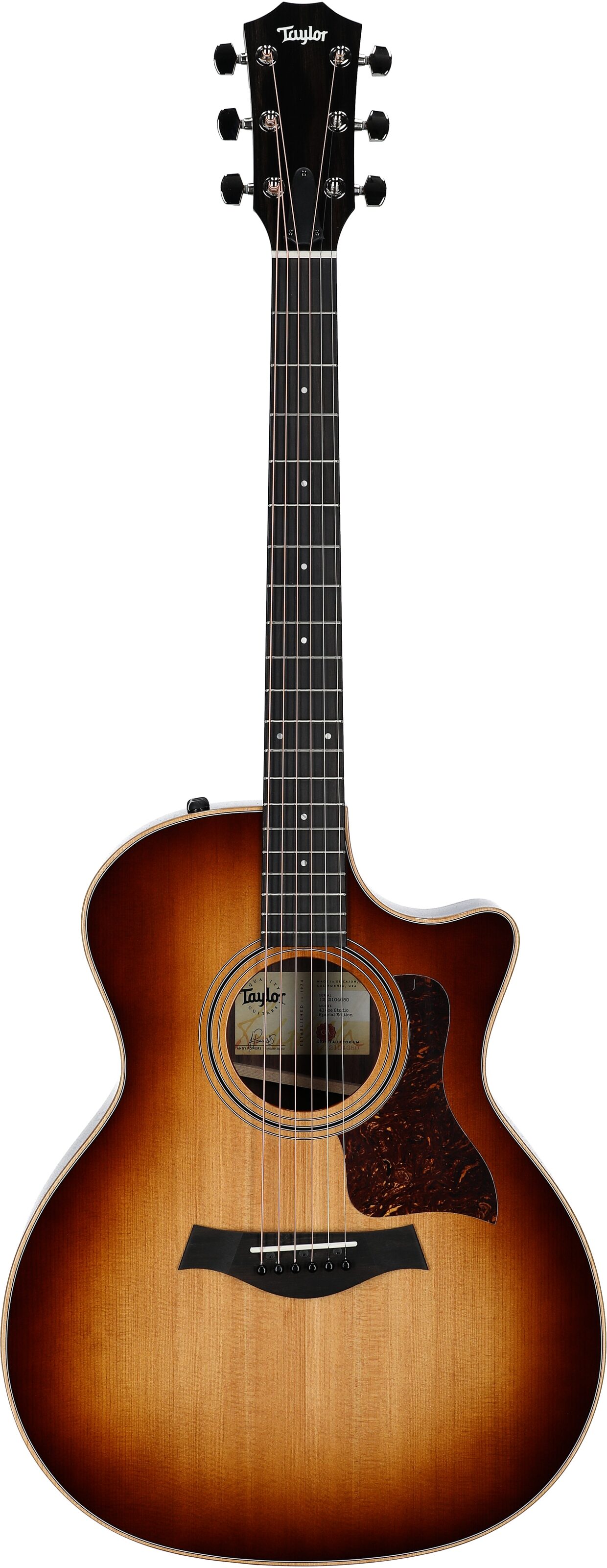 Taylor 414ce Studio Grand Auditorium Acoustic-Electric Guitar (with Case), Shaded Edgeburst, Full Straight Front