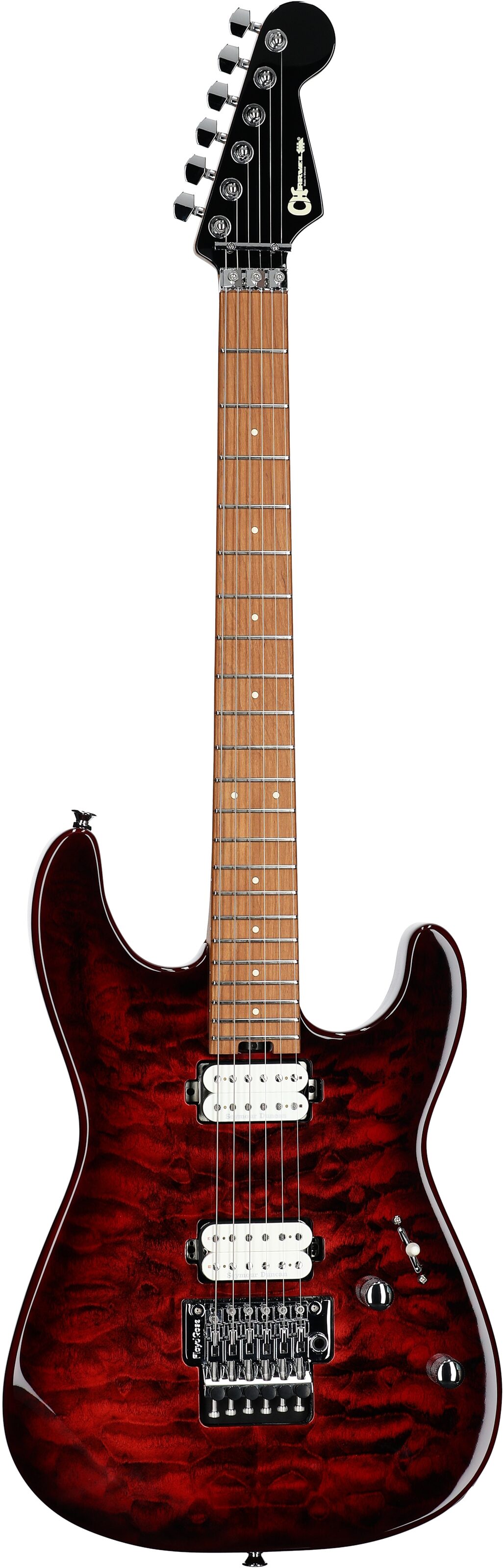 Charvel Pro Mod San Dimas SD1 Electric Guitar, Quilt Sangria, Full Straight Front