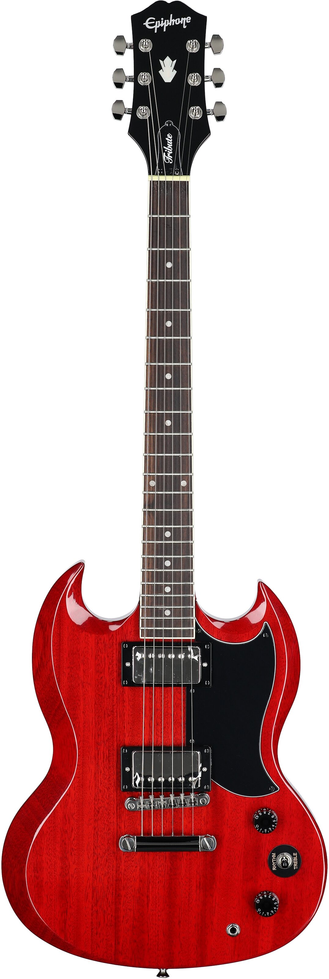 Epiphone SG Tribute Electric Guitar, Cherry, Full Straight Front