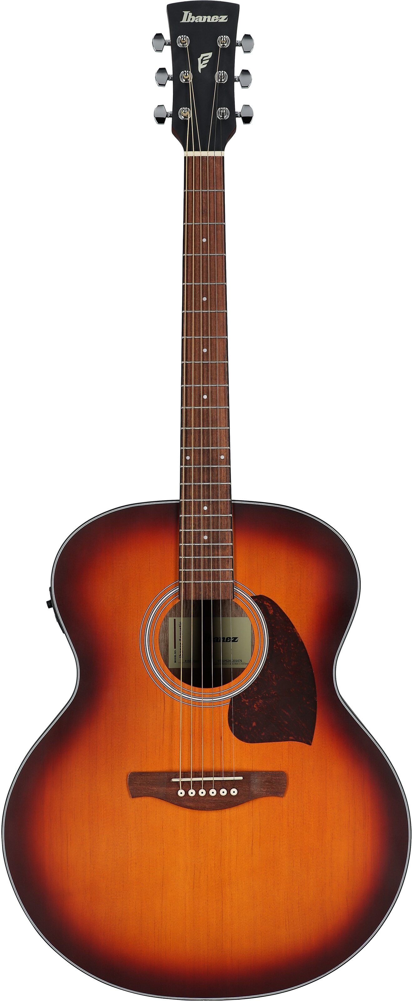 Ibanez PJ50E Acoustic-Electric Guitar, Open Pore Vintage Amber Sunburst, Full Straight Front