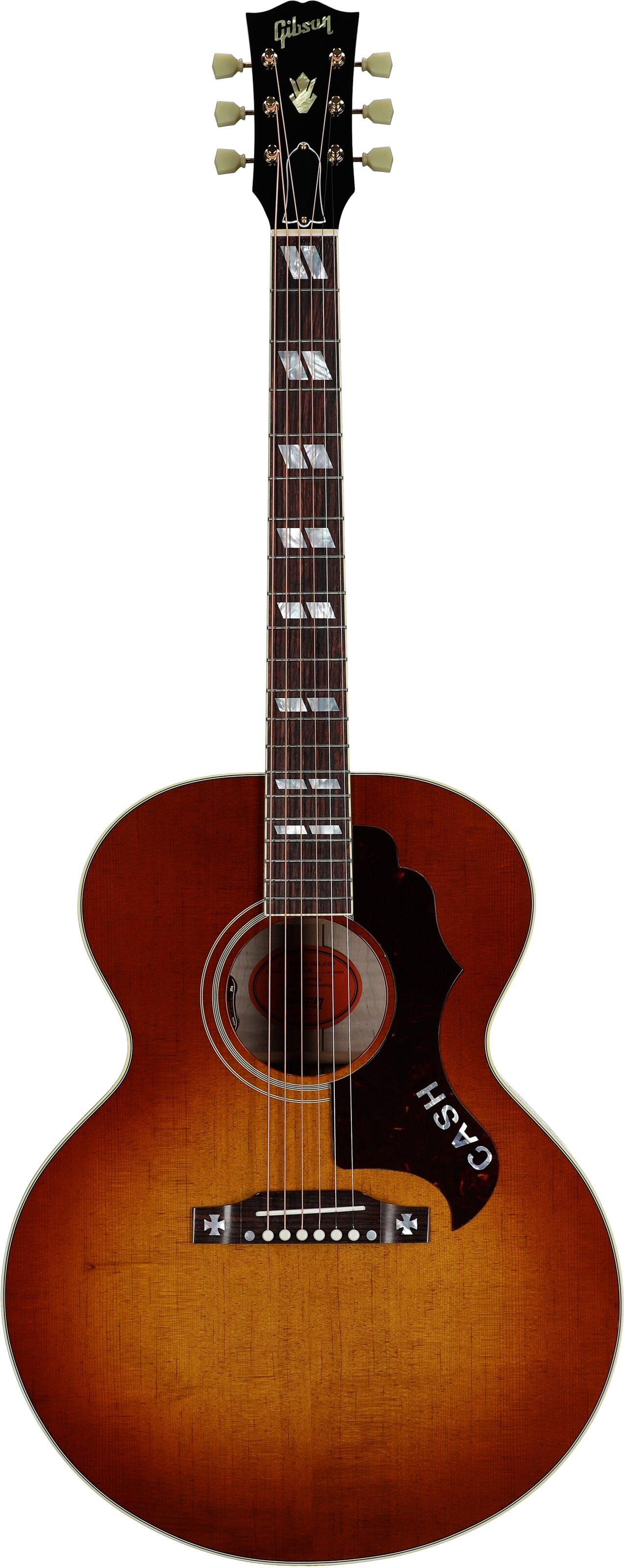 Gibson Limited Edition Custom Shop Rosanne Cash J-185 Jumbo Acoustic-Electric Guitar, (with Case), Heritage Cherry Sunburst, Full Straight Front