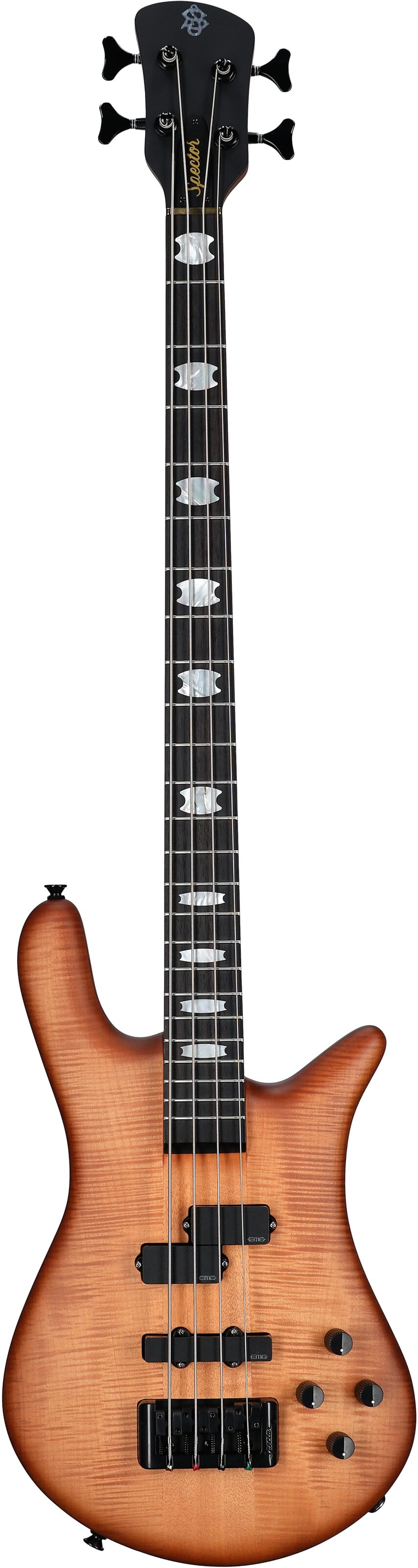 Spector Euro4 LX Electric Bass (with Gig Bag), Natural Sunburst Matte, Full Straight Front