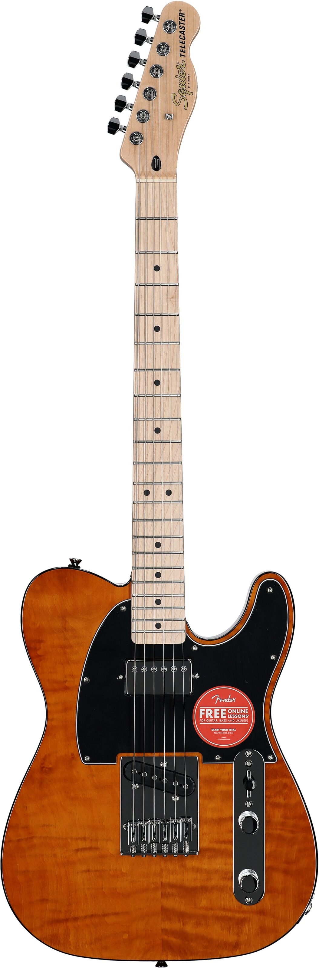 Squier Affinity Telecaster FMT SH Electric Guitar, with Maple Fingerboard, Mocha, Full Straight Front