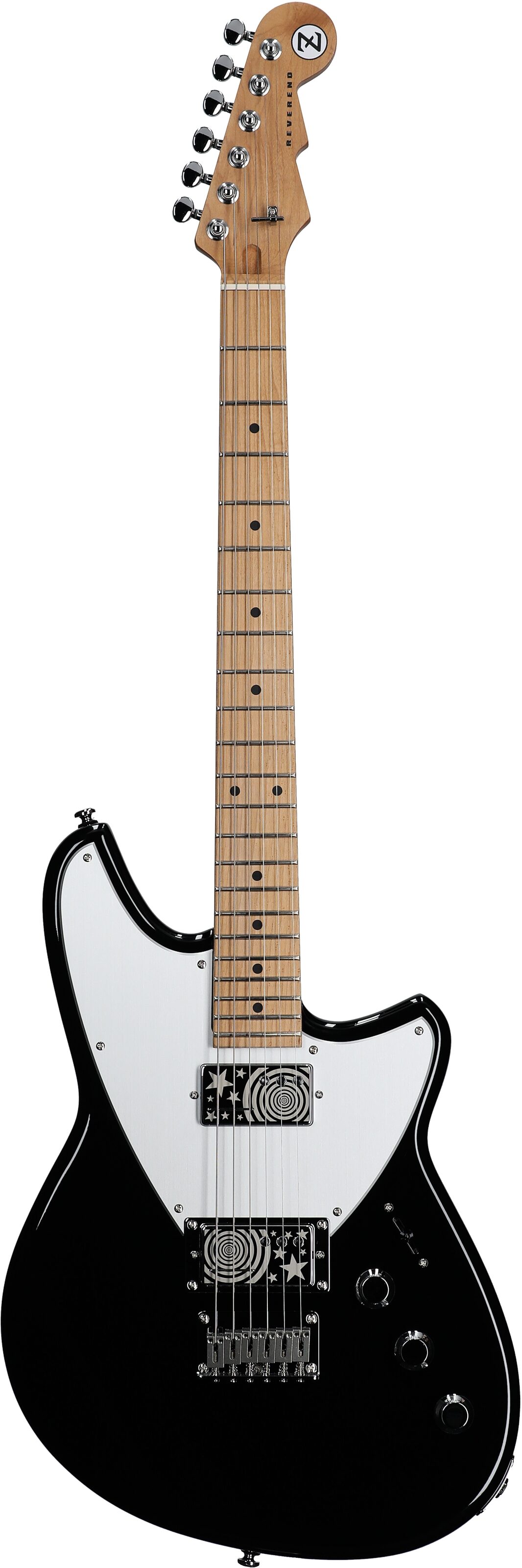 Reverend Billy Corgan Z-One Electric Guitar, Midnight Black, Full Straight Front