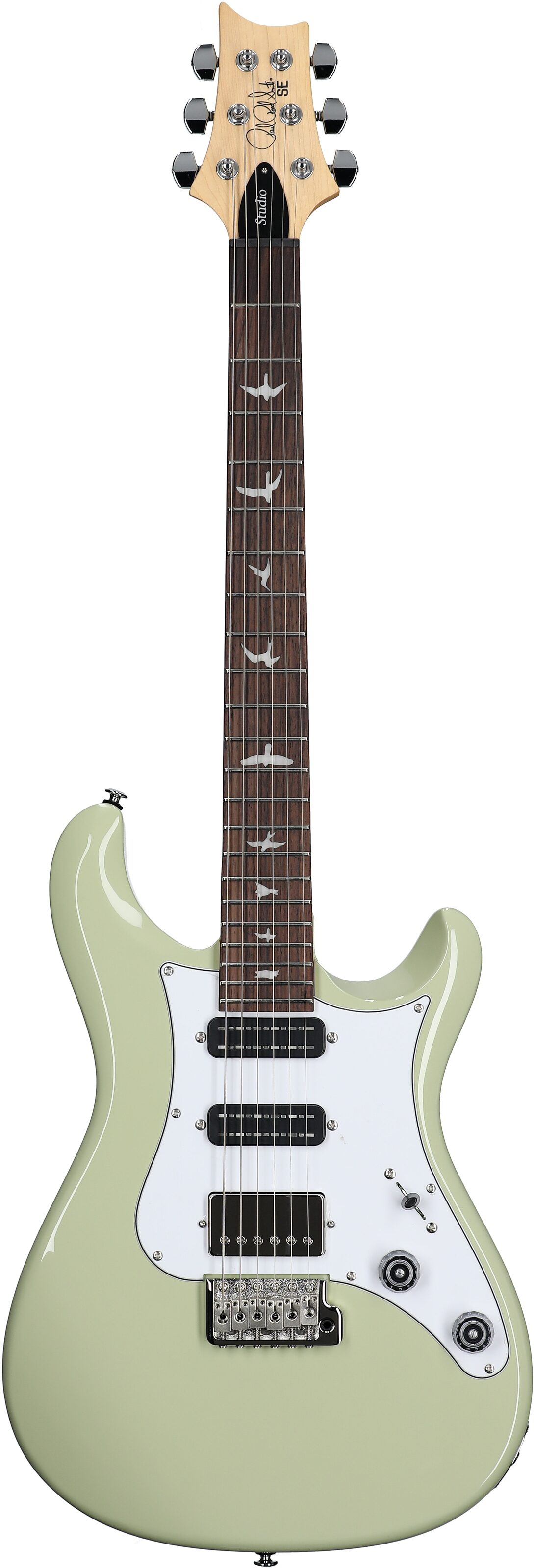 PRS Paul Reed Smith SE Studio Standard Electric Guitar, Rosewood Fingerboard (with Gig Bag), Sage Green, Full Straight Front