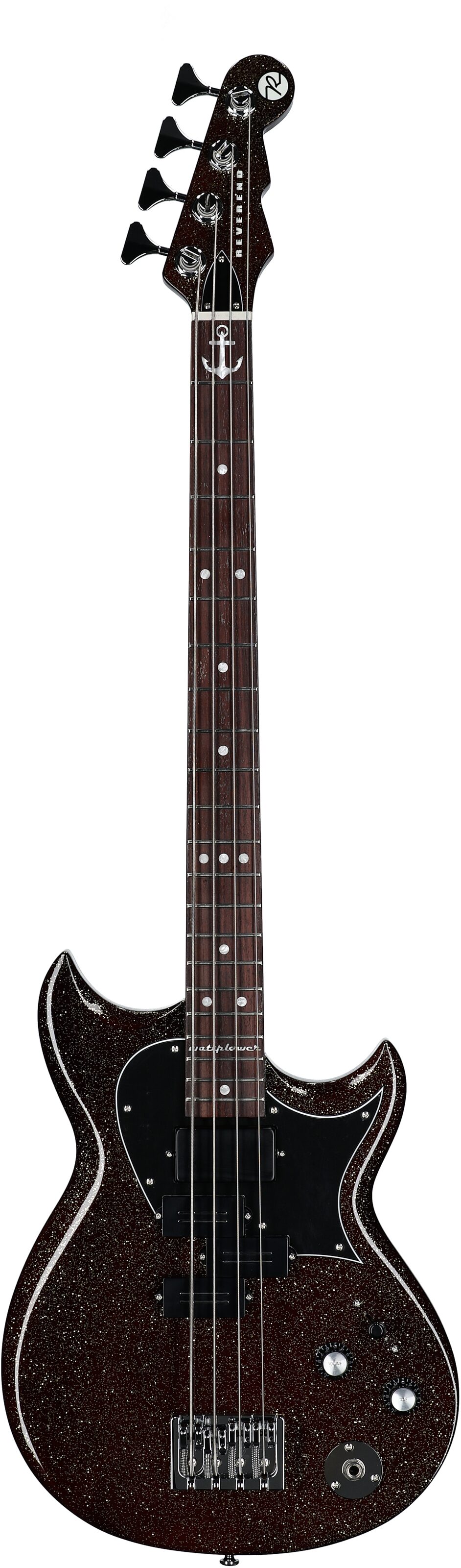 Reverend Mike Watt Wattplower MKII Electric Bass, Rootbeer, Full Straight Front