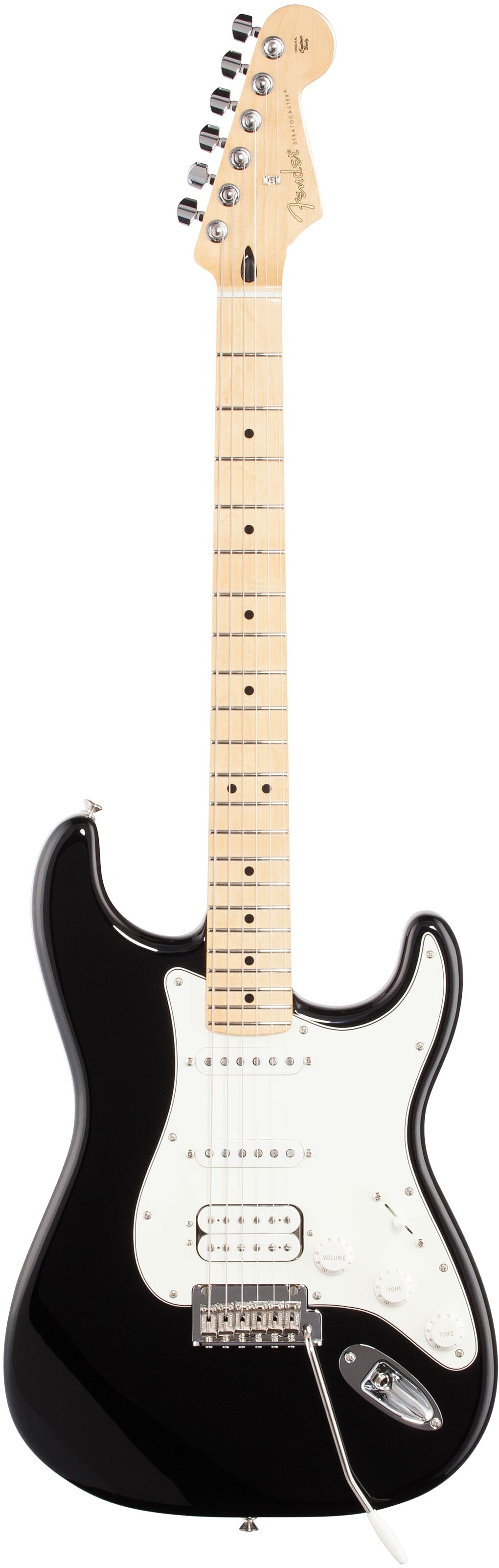 Fender Player Stratocaster HSS Electric Guitar (Maple Fingerboard), Black, Full Straight Front