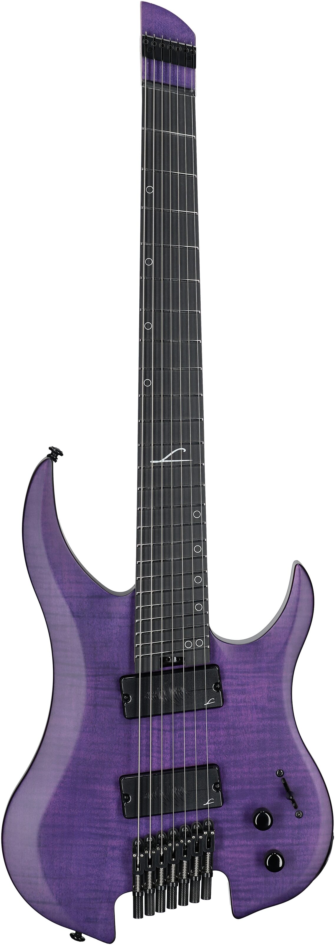 Legator Ghost 7 Super Shred Electric Guitar, Purple Flame, Open Box (Very Good), Full Straight Front