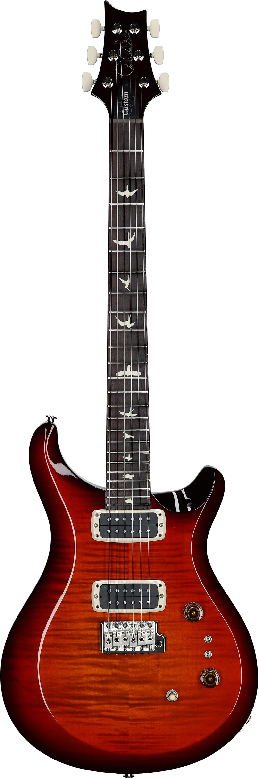 PRS Paul Reed Smith S2 Custom 24-08 Electric Guitar (with Gig Bag), Dark Cherry Sunburst, Full Straight Front
