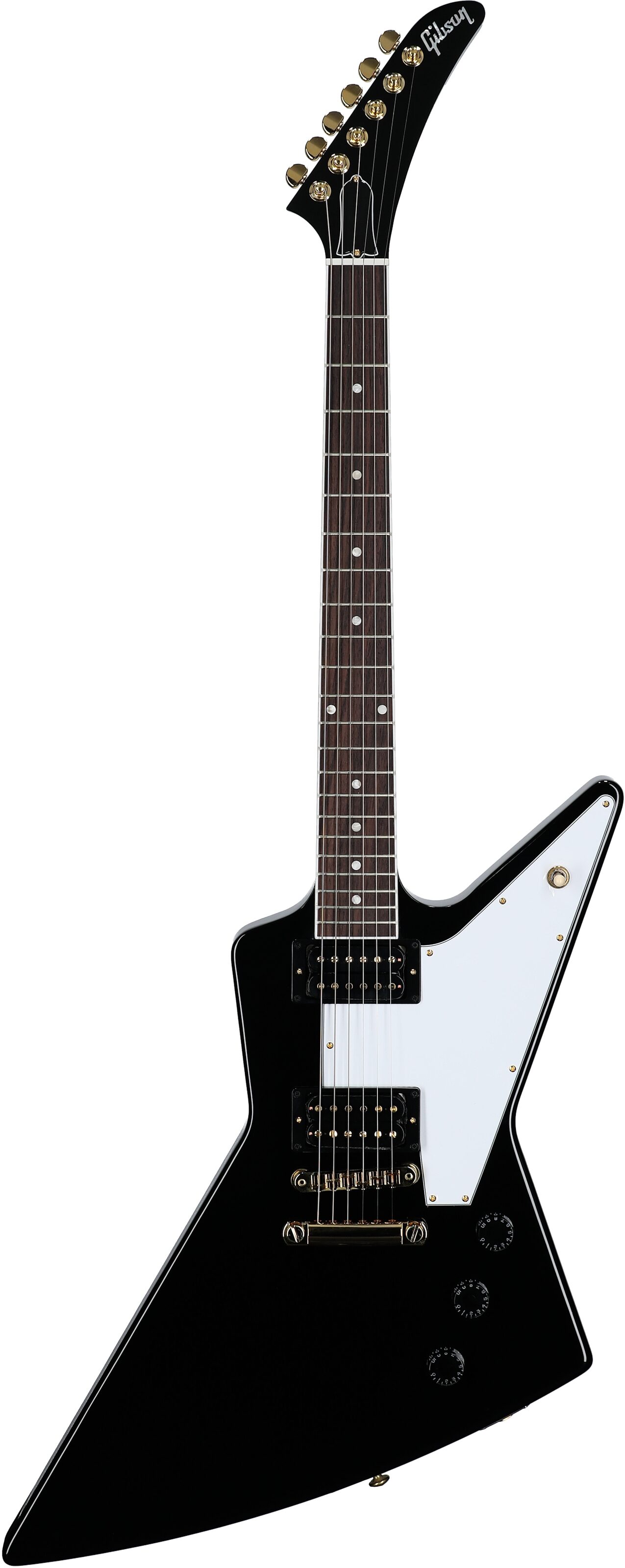 Gibson Exclusive '70s Explorer Electric Guitar (with Case), Ebony, Full Straight Front