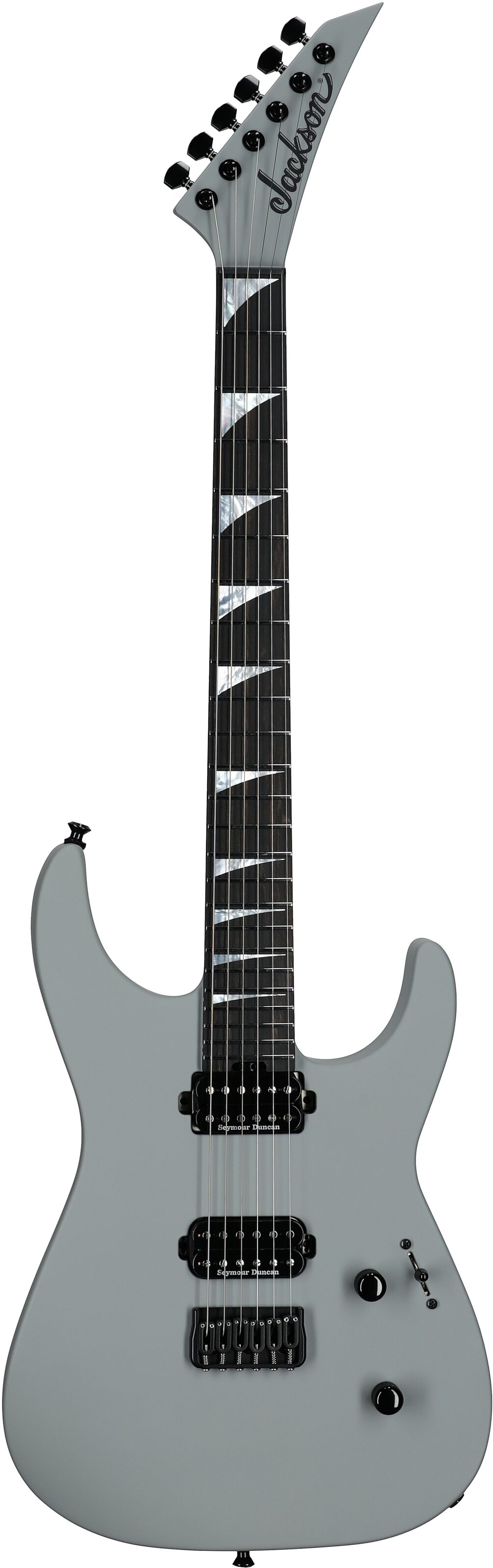 Jackson American Series Soloist SL2 DX HT Electric Guitar (with Case), Satin Porsche Gray, Full Straight Front