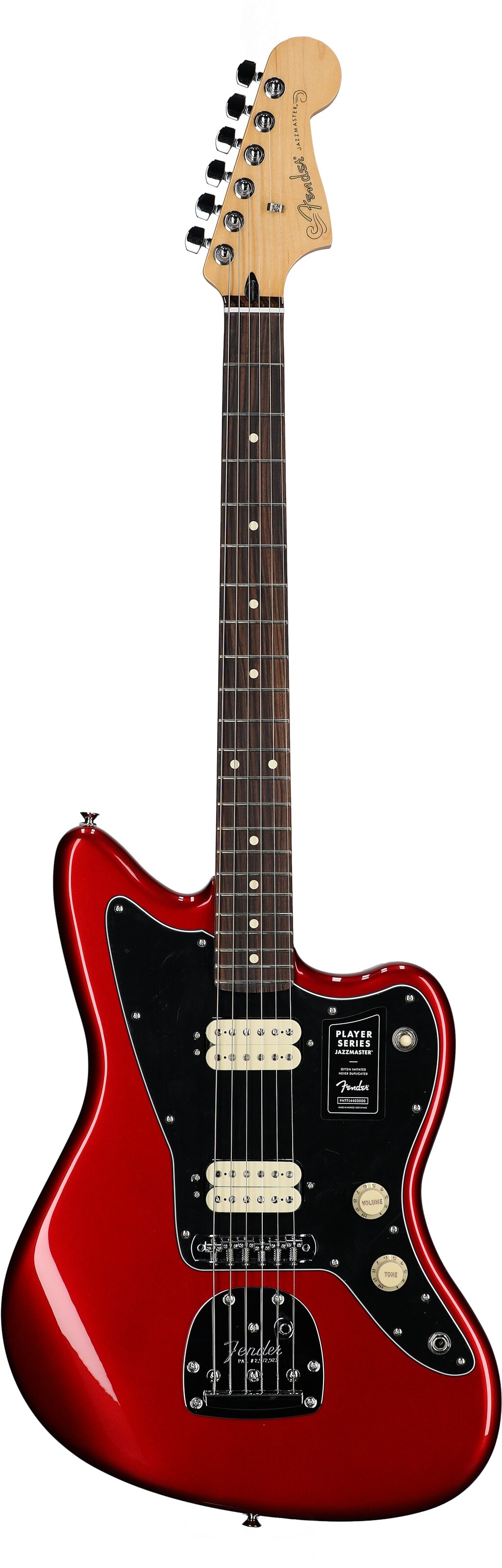 Fender Player Jazzmaster Pau Ferro Electric Guitar, Candy Apple Red, Full Straight Front