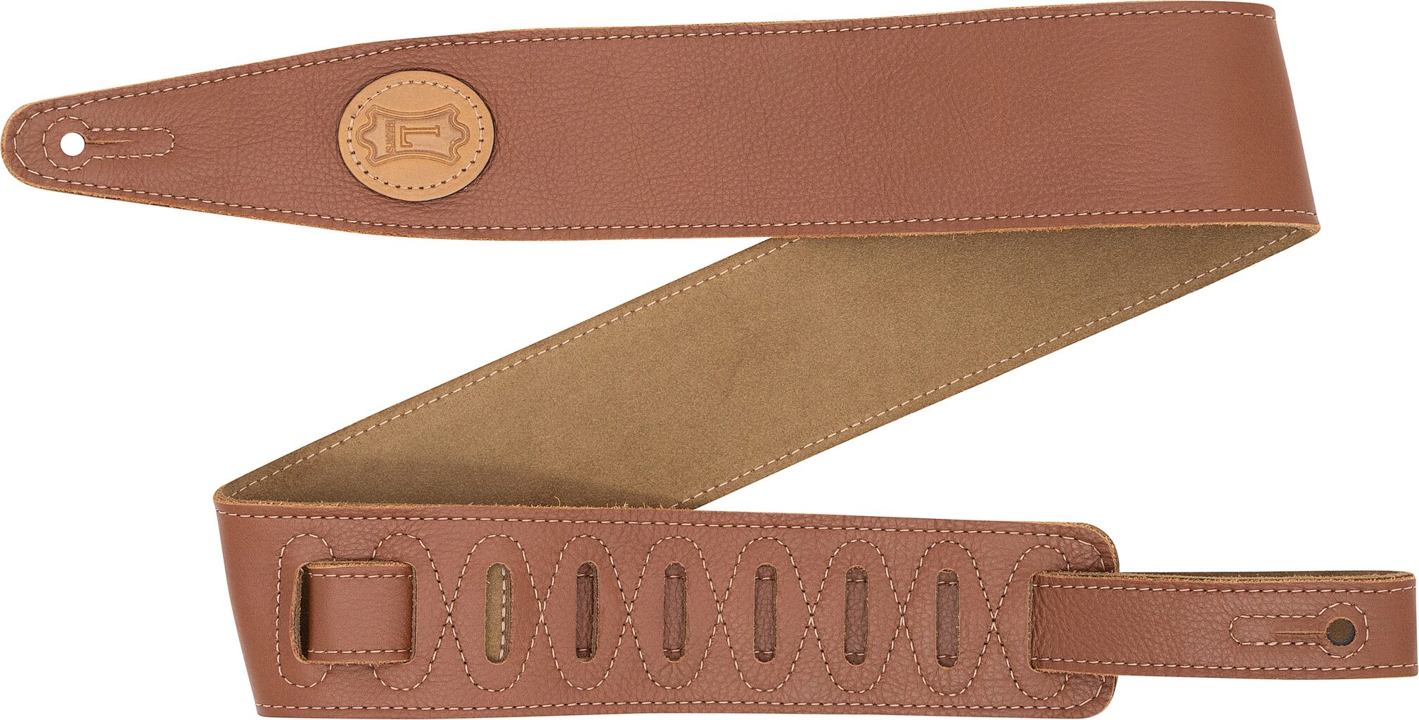 Levy's MGS317ST-BLK-HNY Garment Leather Strap, Tan Sand, Action Position Back