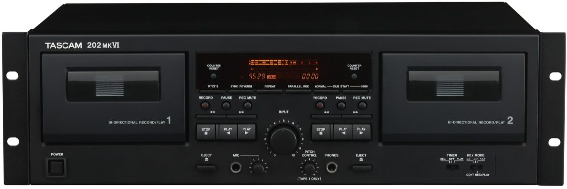 TASCAM 202mkVI Professional Dual Cassette Player, Main