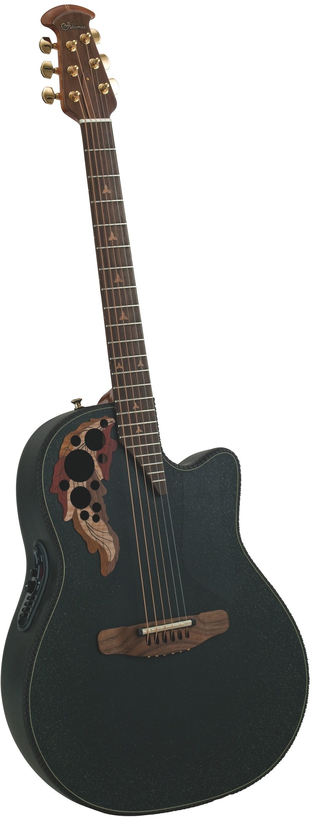 Ovation Adamas II 2081 GT-5 Acoustic-Electric Guitar with Case, Angle