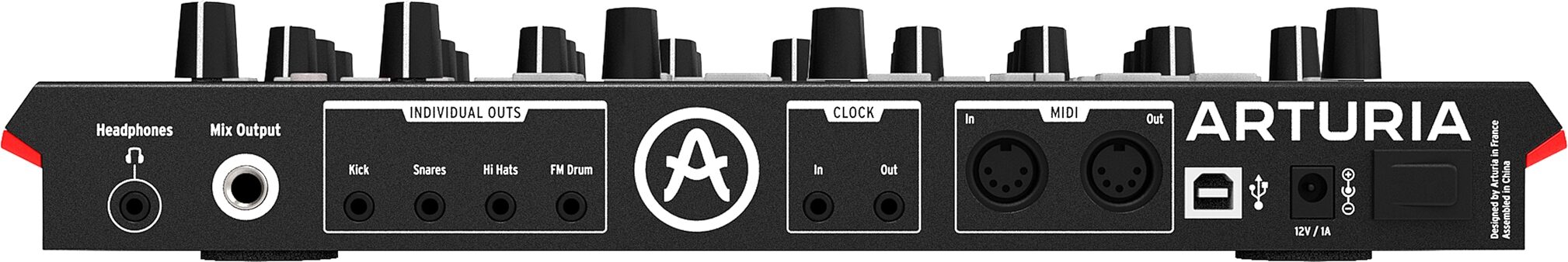 Arturia DrumBrute Impact Noir Drum Machine, Action Position Back