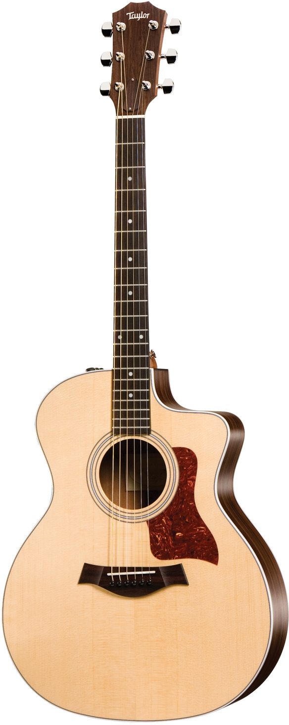 Taylor 214CE Grand Auditorium Cutaway Acoustic-Electric Guitar with Gig Bag, Main