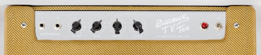 Fender Bassman TV Ten Tweed Bass Combo Amplifier (150 Watts, 1x10"), Top