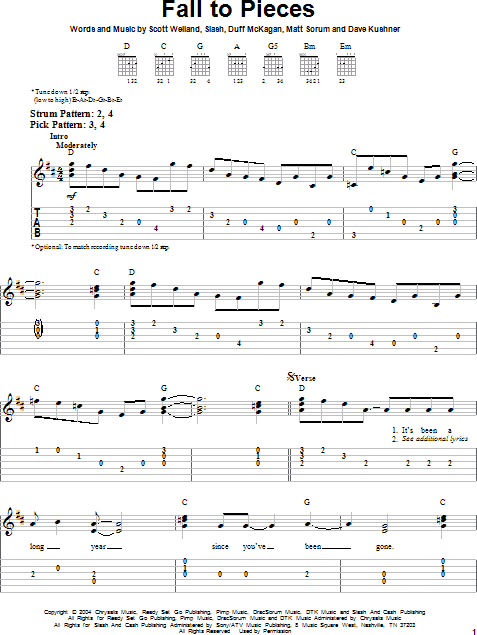 Pieces Sheet Music | Sum 41 | Guitar Tab