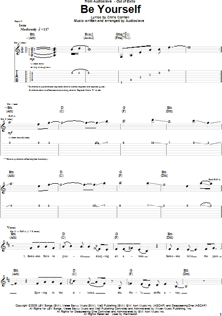 Be Yourself - Guitar TAB | zZounds