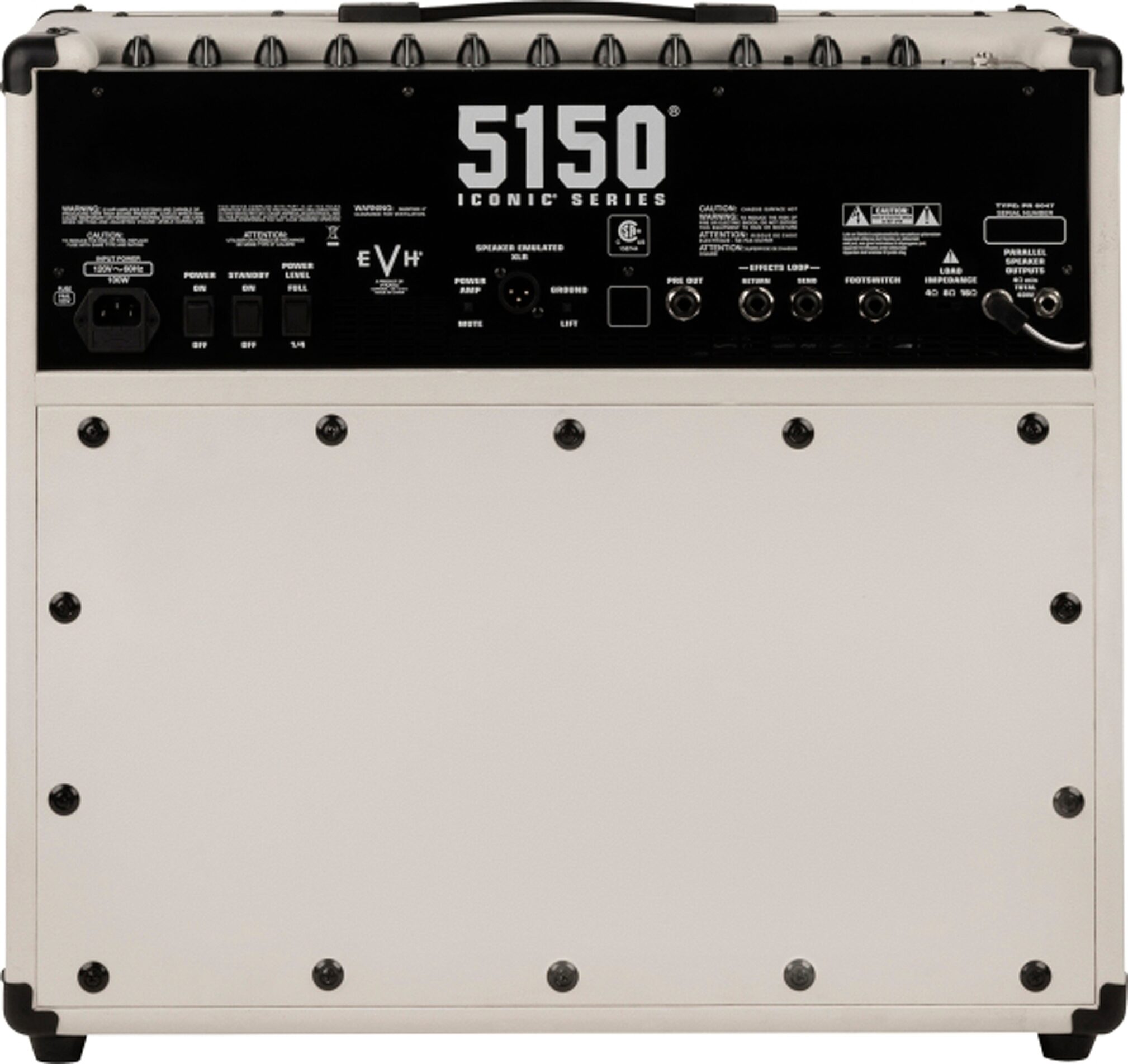 EVH Eddie Van Halen 5150 Iconic Series Guitar Combo Amplifier (40 Watts, 1x12"), Ivory, Action Position Back