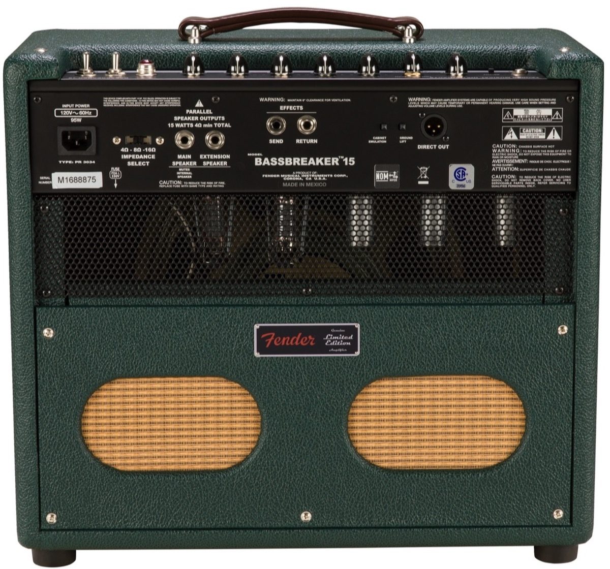 Fender Limited Edition British Green Bassbreaker 15 Combo Amp