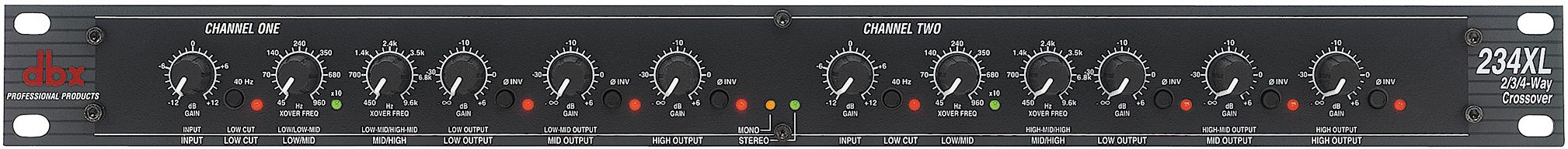 dbx 234XL Stereo 2-Way/Mono 3 or 4-Way Crossover, Main