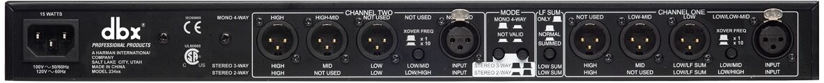 Crossover　234XS　dbx　4-Way)　Mono　or　(Stereo　3-Way,　2-　zZounds