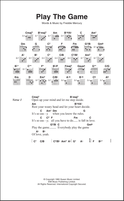 Play The Game Tonight (Piano, Vocal & Guitar Chords (Right-Hand Melody))