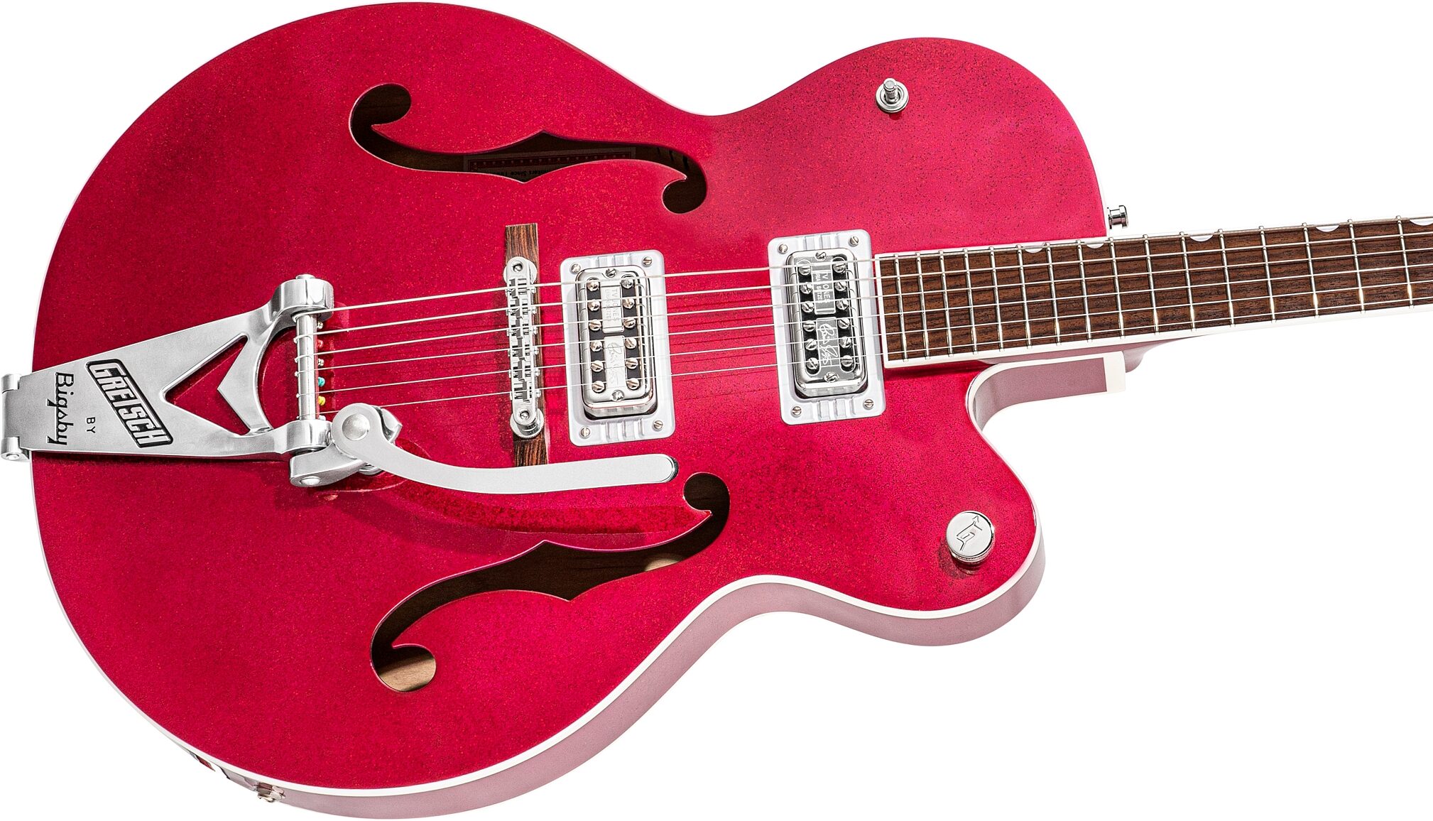 Gretsch G6120T-HR Brian Setzer Signature Hot Rod Hollow Body with Bigsby (with Case), Action Position Back