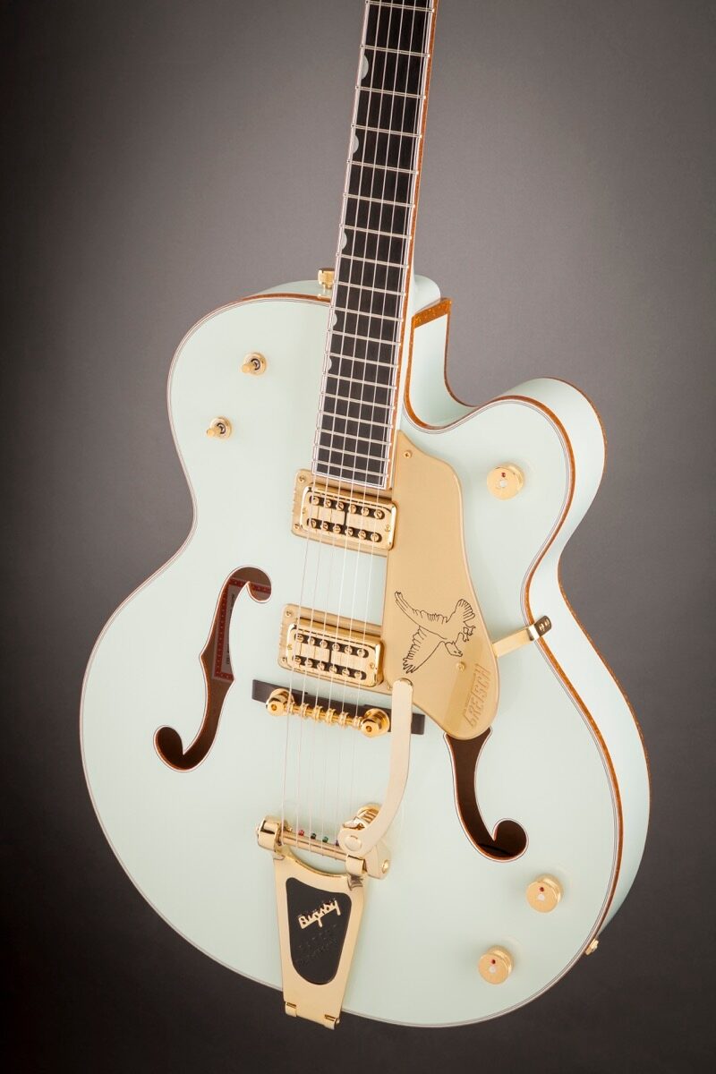 Gretsch G6136T Falcon Electric Guitar with Bigsby (with Case), Angle