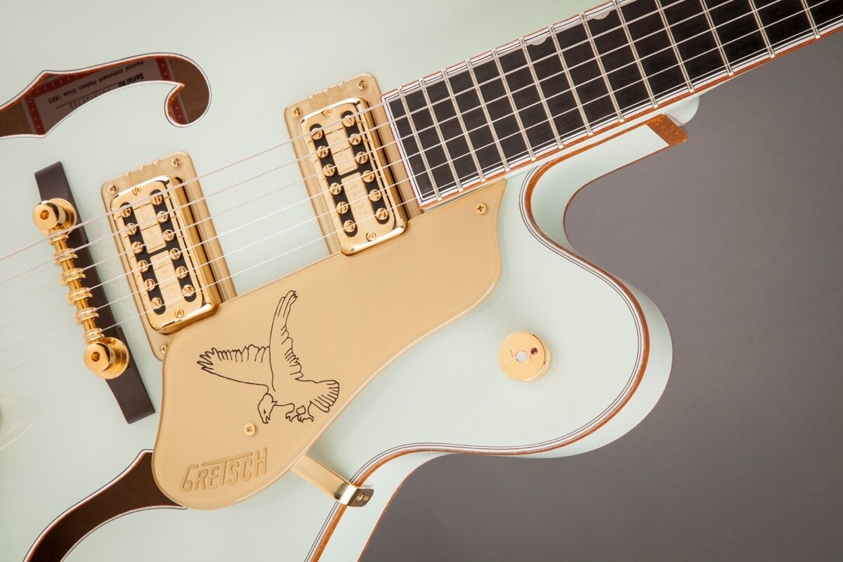 Gretsch G6136T Falcon Electric Guitar with Bigsby (with Case), Closeup