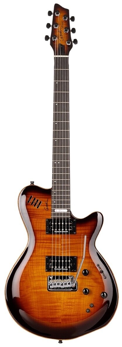 Godin LGXT Electric Guitar with Synth Access (with Gig Bag), Cognac Burst