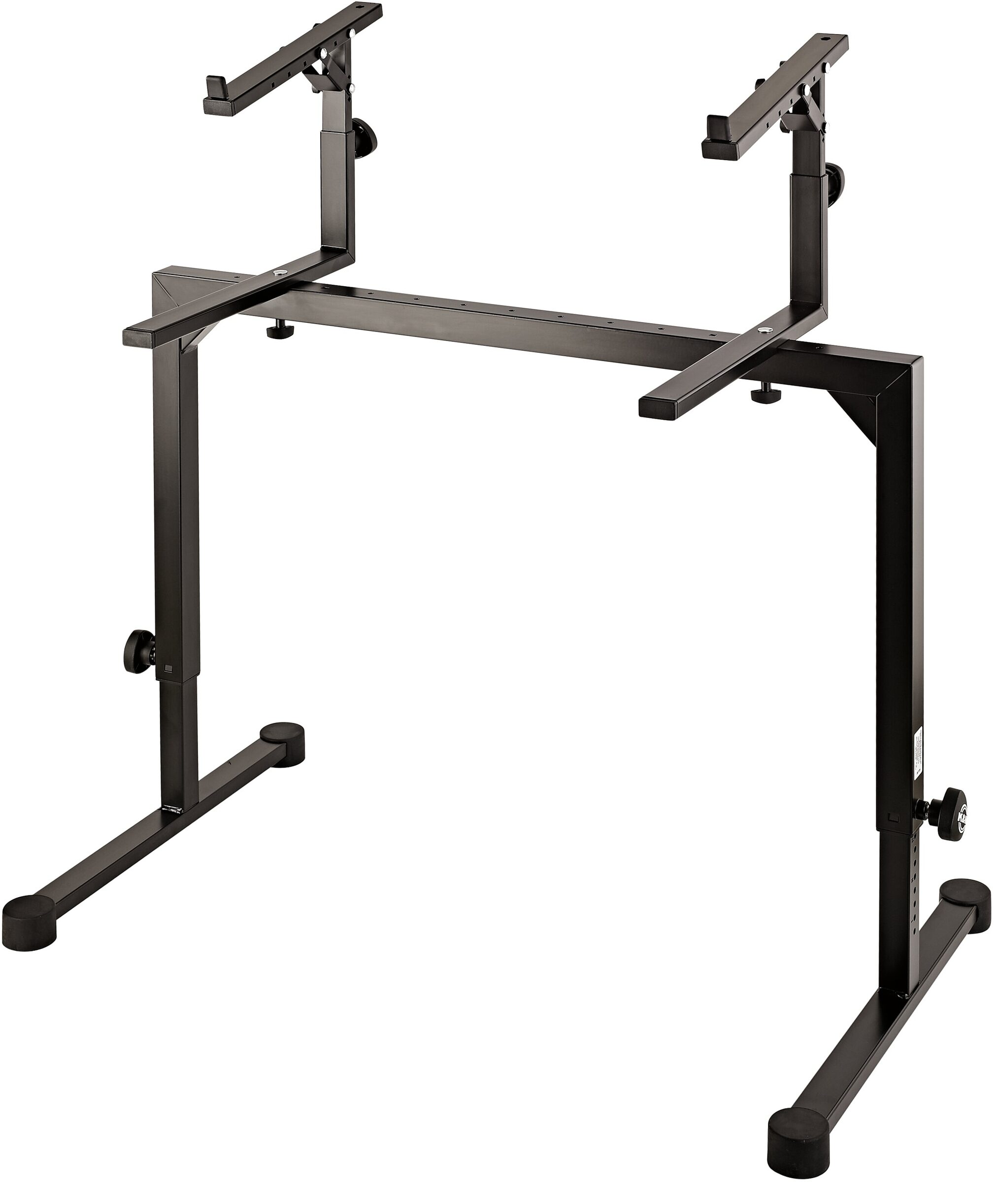 K&M 18810 Omega Keyboard Stand, Black, with 2nd Tier, Main