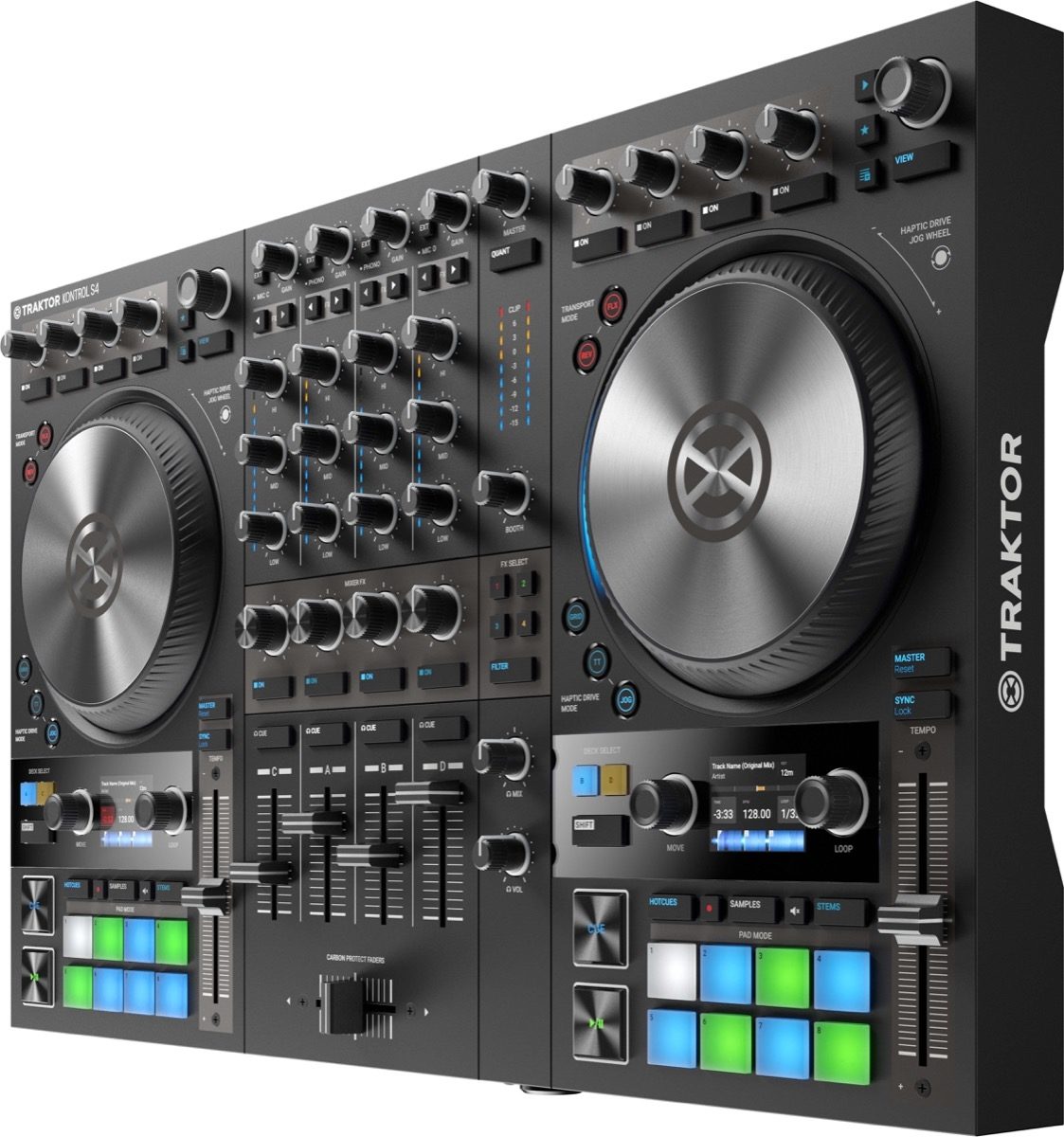 NI Traktor Kontrol S4 MK3 with Odyssey Black Case & Light