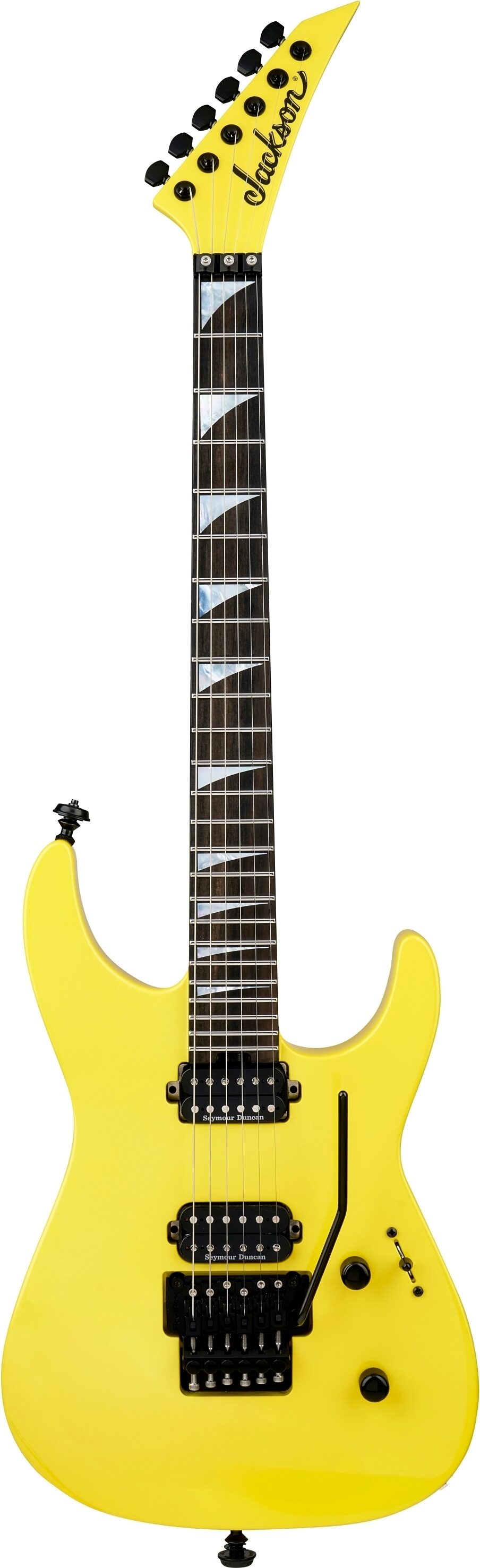 Jackson American Soloist SL2 DX Electric Guitar (with Case), Lemon Ice, Action Position Back