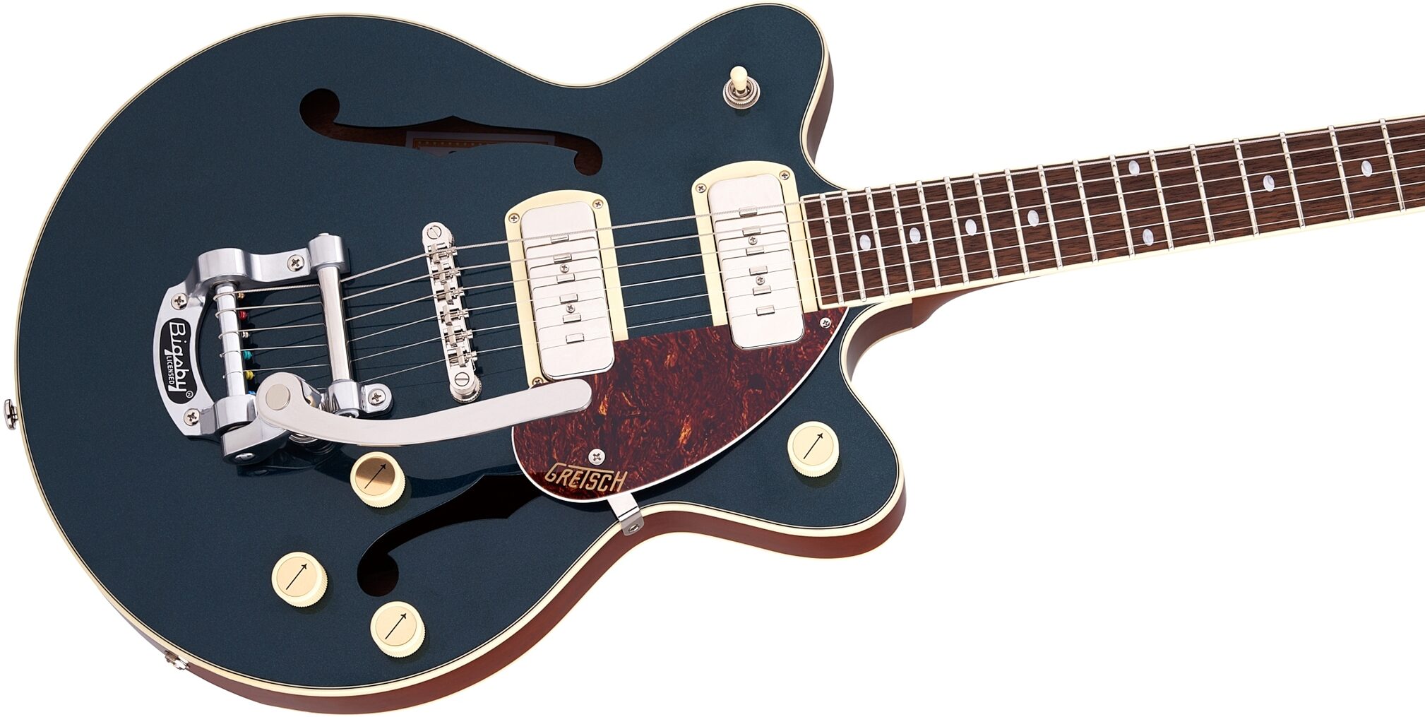Gretsch G2655T P90 Streamliner Center Block Jr. with Bigsby Electric Guitar, Action Position Back