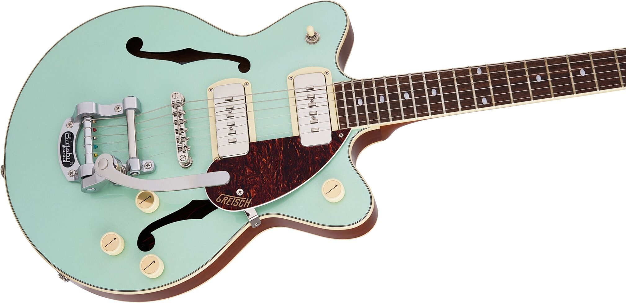 Gretsch G2655T P90 Streamliner Center Block Jr. with Bigsby Electric Guitar, Action Position Back