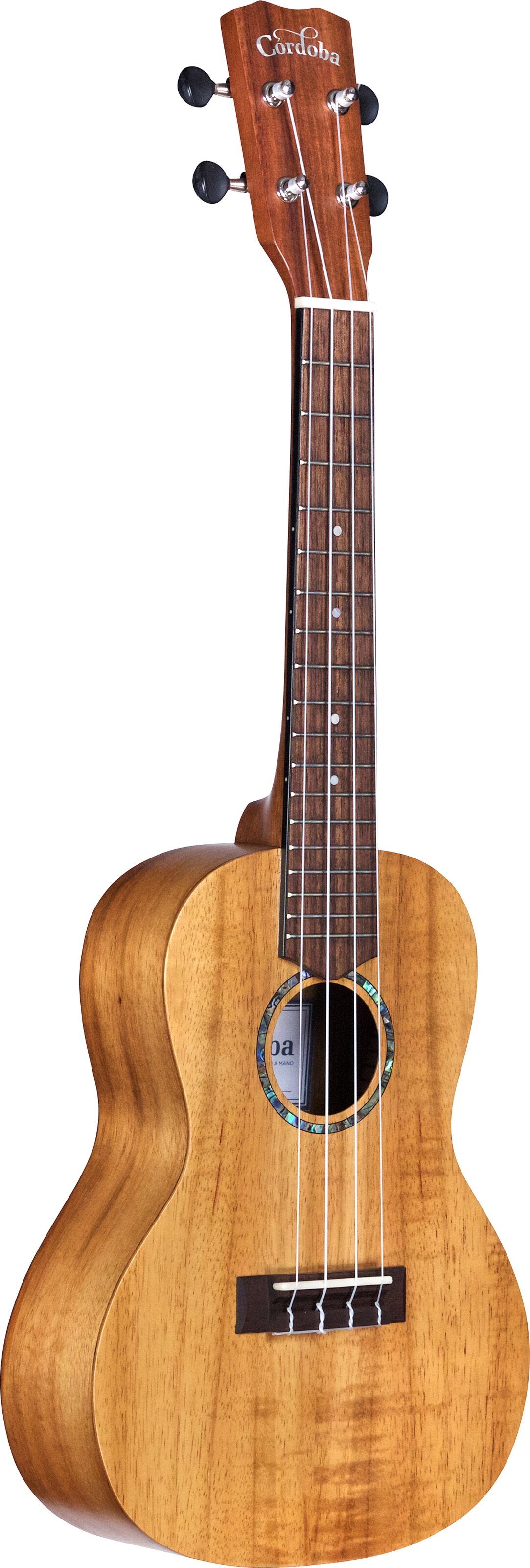 Cordoba 28C Koa Concert Ukulele, Action Position Back