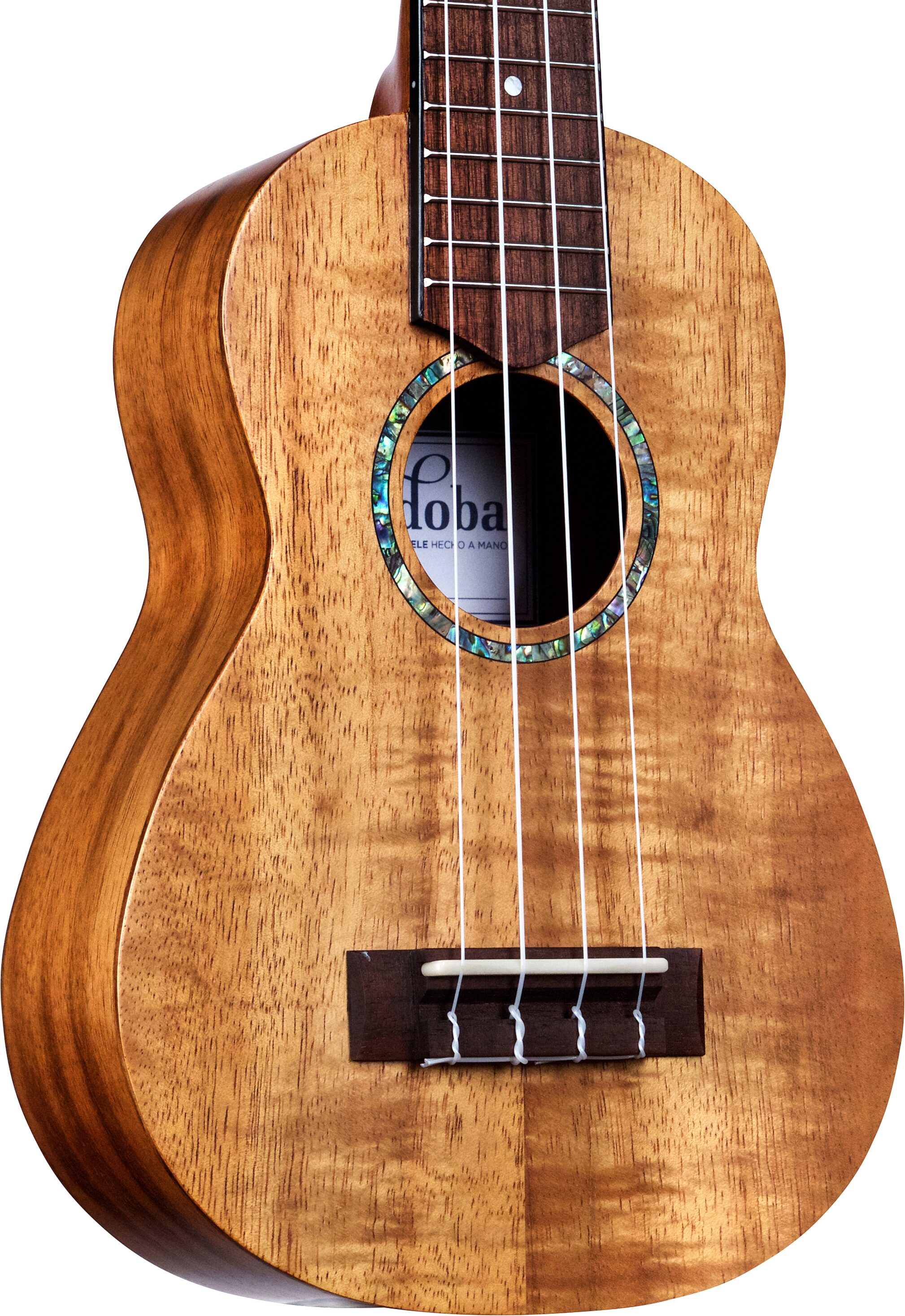 Cordoba 28S Koa Soprano Ukulele, Action Position Back