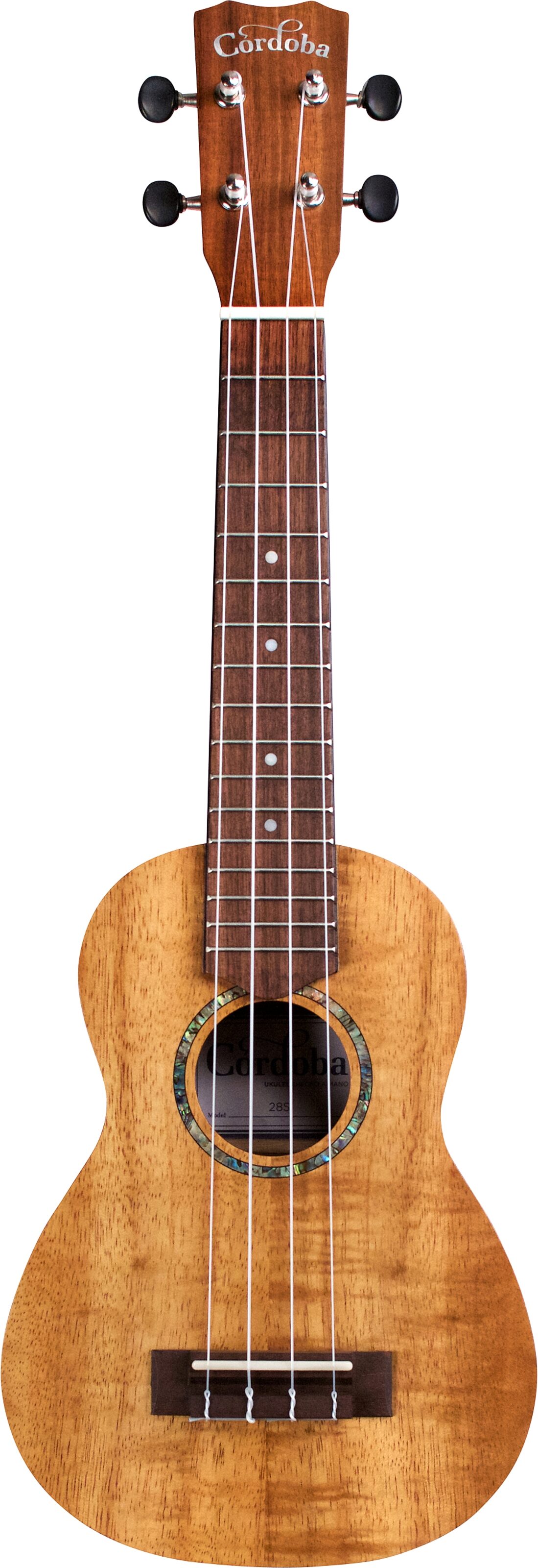 Cordoba 28S Koa Soprano Ukulele, Action Position Back