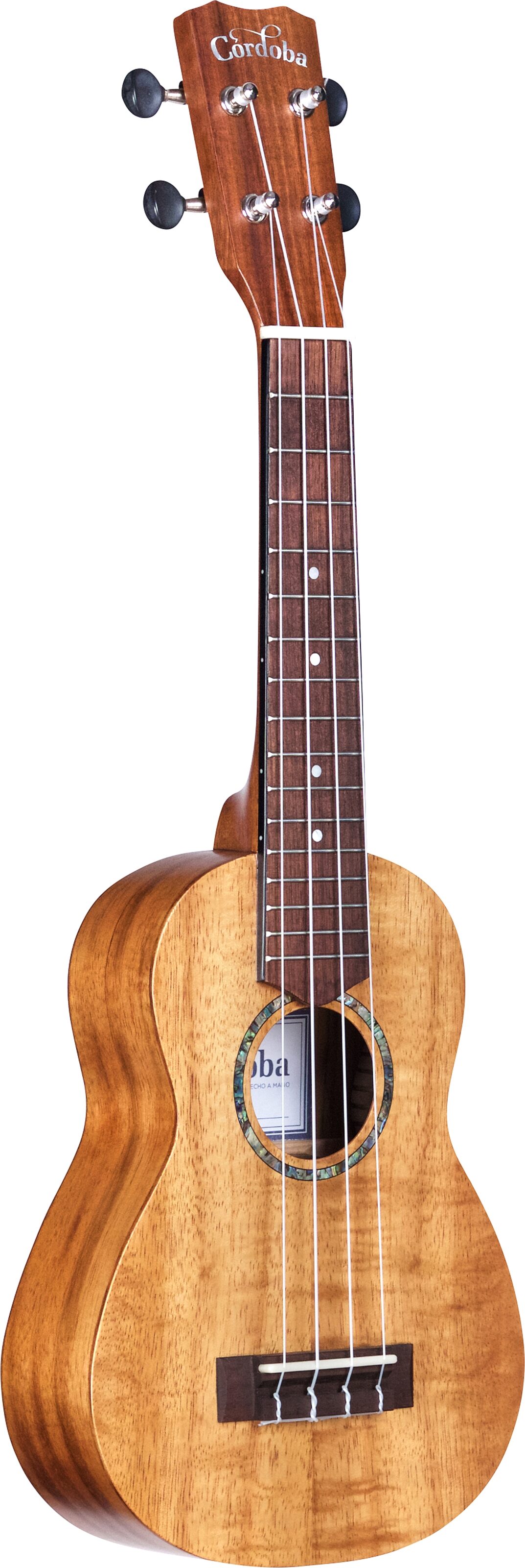 Cordoba 28S Koa Soprano Ukulele, Action Position Back