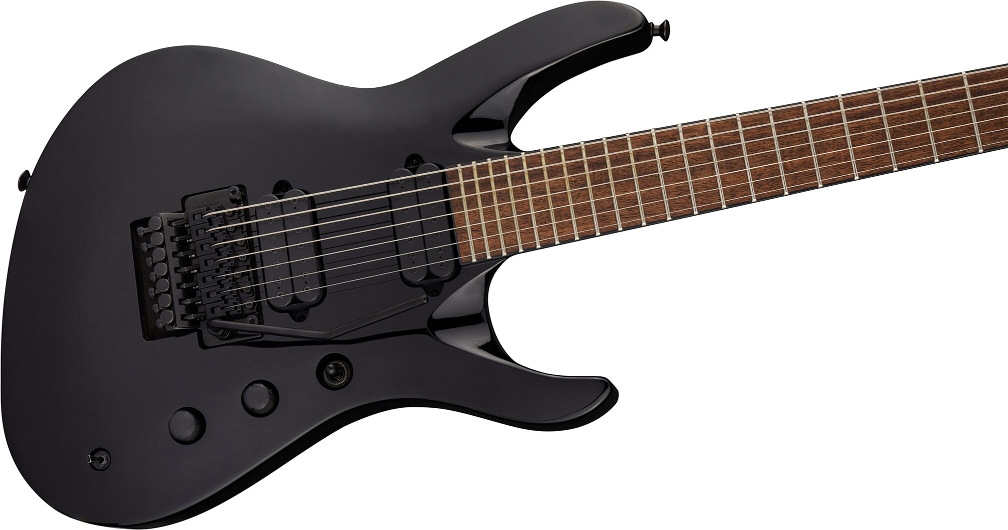 Jackson Pro Chris Broderick Soloist 7 Electric Guitar with Floyd Rose, Black, Open Box (Good), Action Position Back