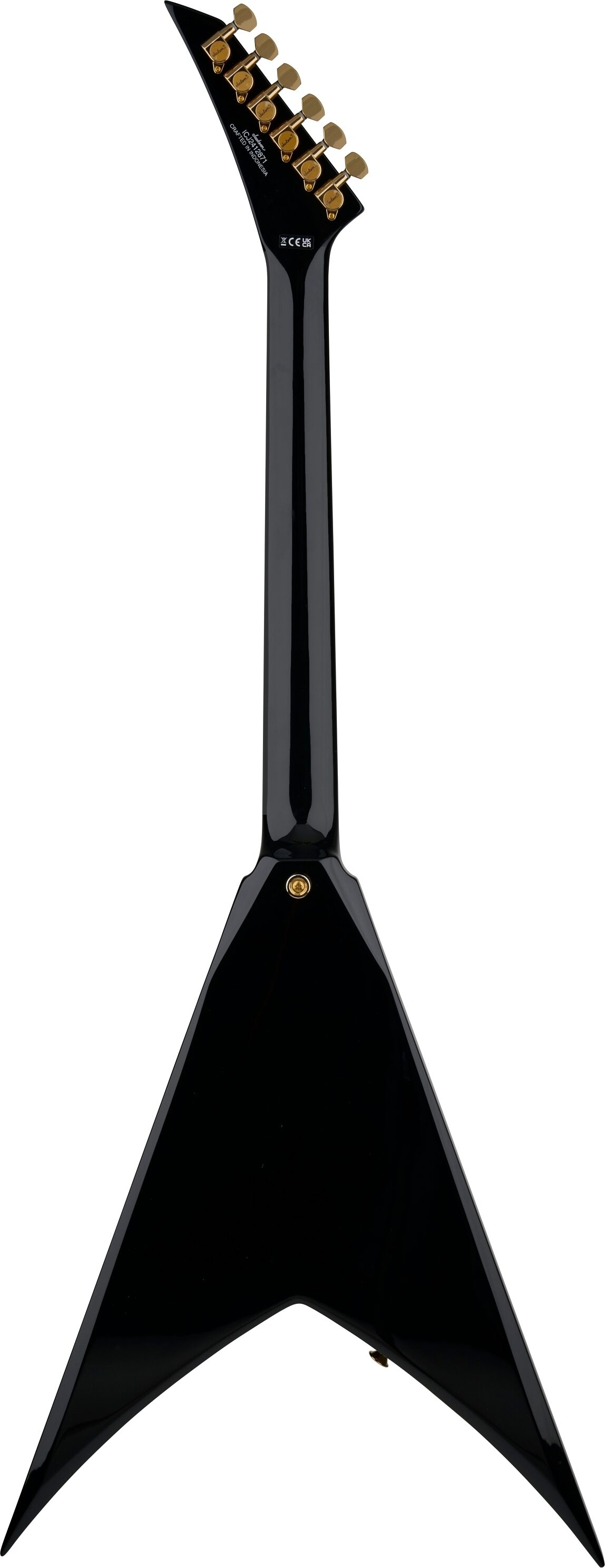 Jackson X Series Scott Ian King V KVXT Electric Guitar (with Gig Bag), Black, Action Position Back