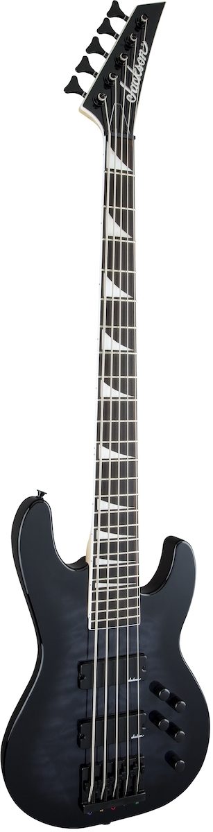 Jackson JS3VQ Quilt Top Concert Electric Bass, 5-String, Side