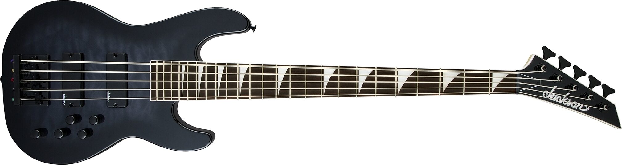 Jackson JS3VQ Quilt Top Concert Electric Bass, 5-String, Action Position Front