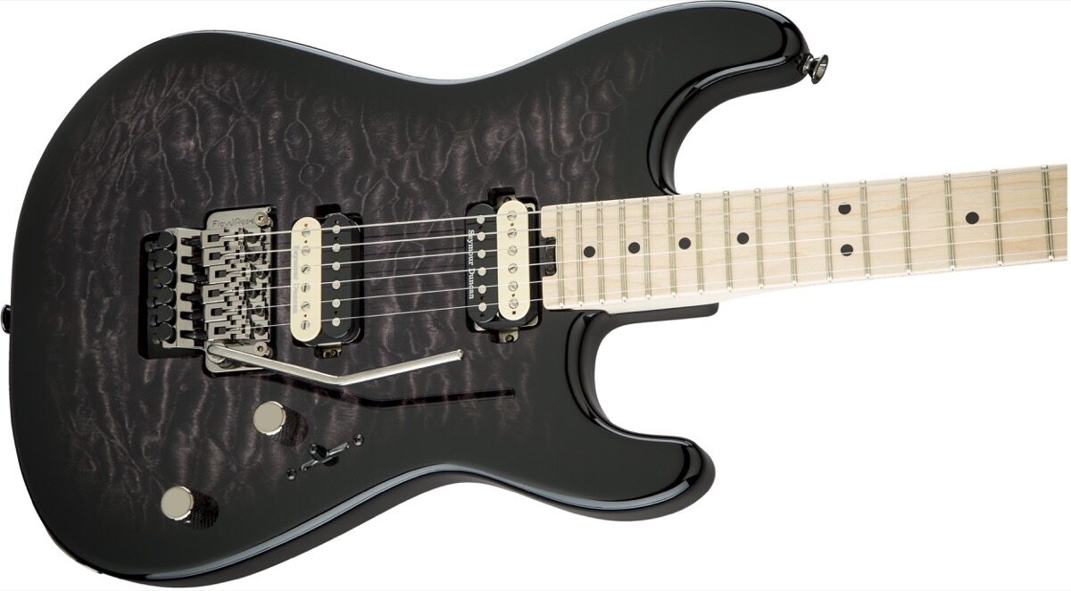 Charvel Pro-Mod San Dimas SD1 HH FR Electric Guitar, Black Burst Body Closeup