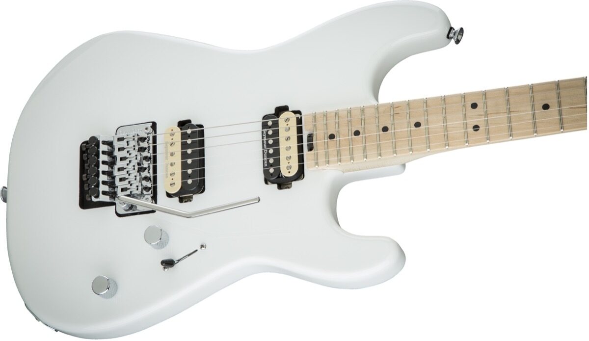Charvel Pro-Mod San Dimas SD1 HH FR Electric Guitar, Snow White Body Closeup